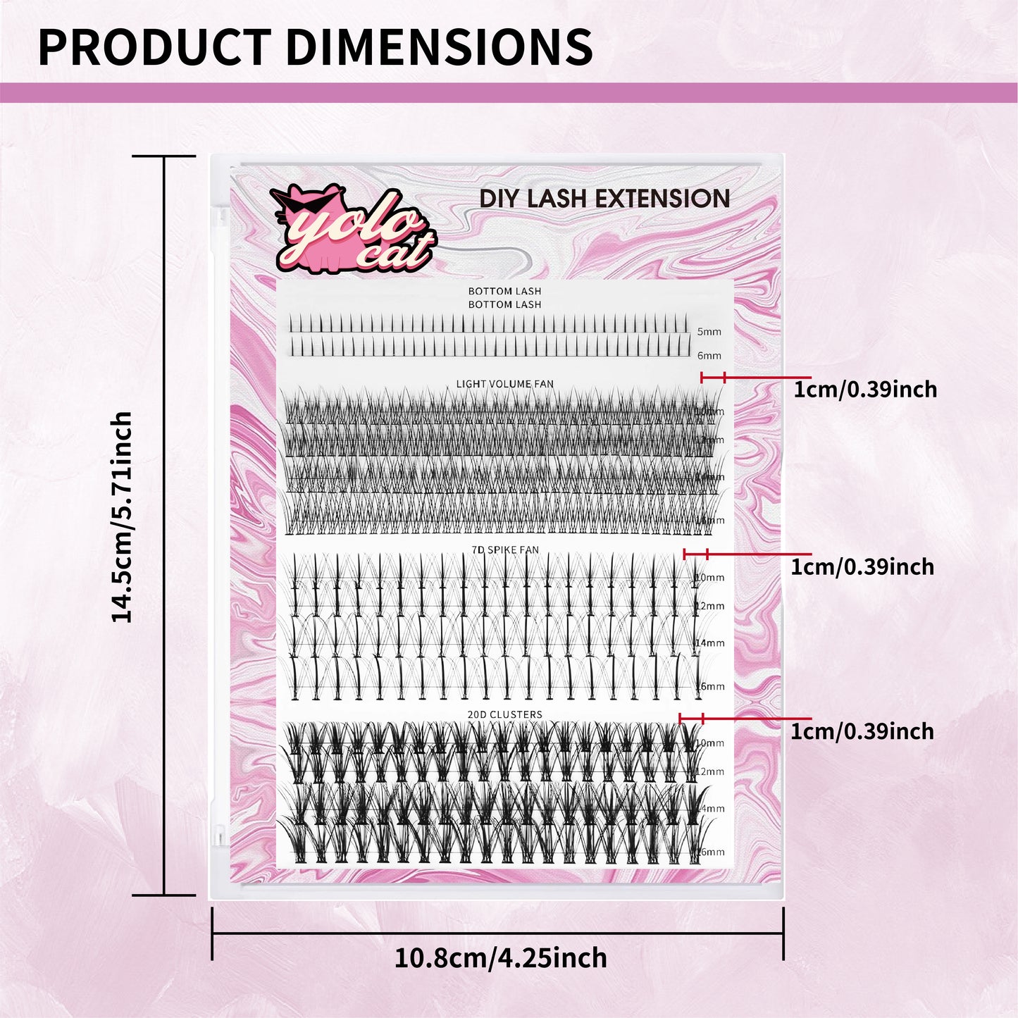 YOLOCAT DIY Lash Clusters Kit - Easy Application - Eyelash Extension